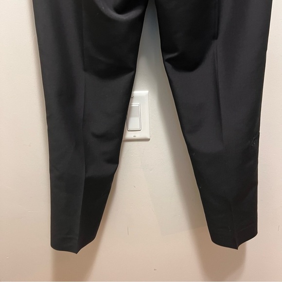 Burberry Uniform Tuxedo Stripe Straight Leg Wool Mohair Pants Size 8 - Picture 6 of 16